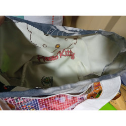 Bolso de tela Hello Kitty artesanal Tie Dye