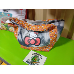 Bolso de tela Hello Kitty artesanal Tie Dye